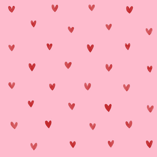 ESTAhome behang hartjes roze en rood - 50 x 900 cm - 131628 - vtwonen shop
