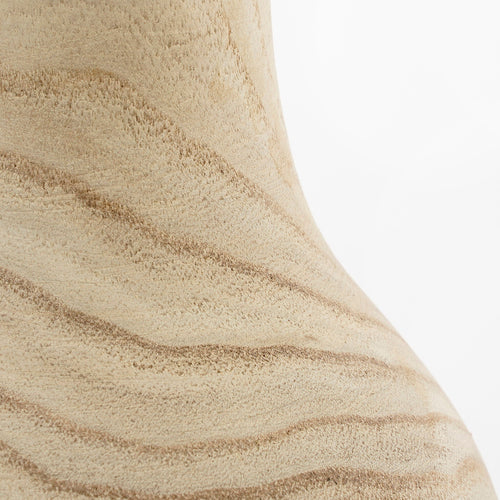 Mica Decorations Pia Vaas - H28 x Ø16 cm - Paulownia Hout - Lichtbruin - vtwonen shop