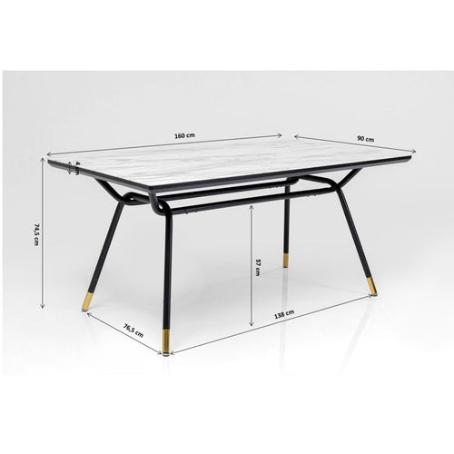 Kare Design Eettafel South Beach 160x90cm