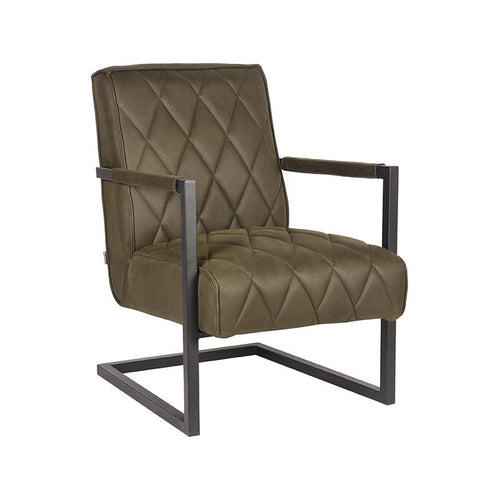 LABEL51 Fauteuil Denmark - Groen Microfiber - Zithoogte 41cm