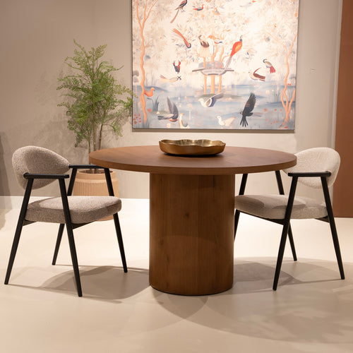 DÉJA Living Eettafel Carmona - Rond Bruin Hout - Ø120x76cm