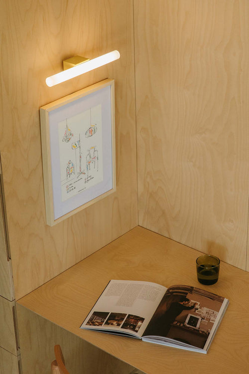 Faro Calma 30cm Badkamerwandlamp Geel S14D IP44 2700K