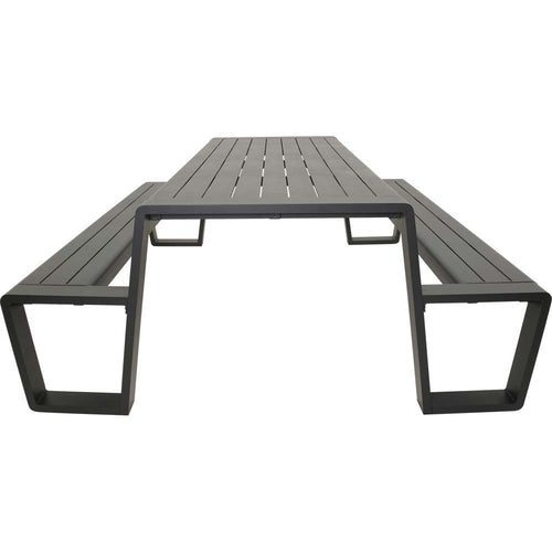 Lesli Living picknickset Estilo - antraciet - 220x183x74cm