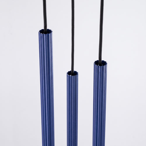 Sollux Lighting Hanglamp ARCHE 3P ultramarijn - 20x20x120cm