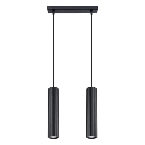 Sollux Lighting Hanglamp KARBON 2 zwart - 30x6,5x90cm