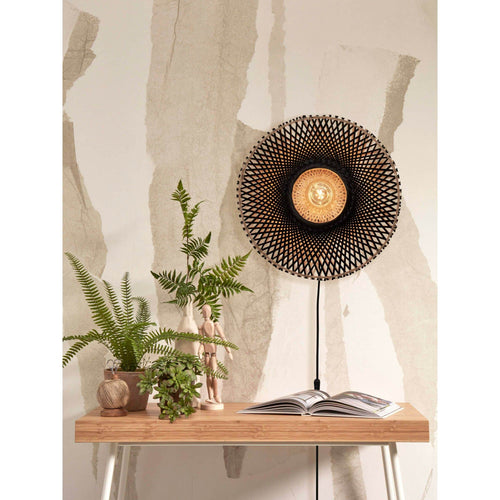 GOOD&MOJO wandlamp Kalimantan - zwart - Ø60cm - vtwonen shop