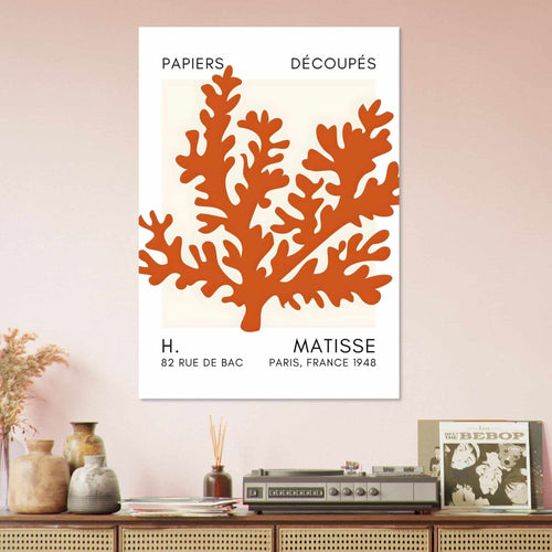 Artfulprints  Matisse – Aqua bloom orange   poster 70x100 cm - vtwonen shop
