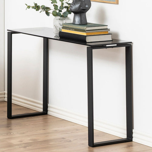 Lisomme Rolf glazen sidetable - met zwart onderstel - 110 x 76 cm - vtwonen shop