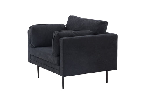 Rebellenclub Fauteuil Ioane - Zwart linnen - vtwonen shop