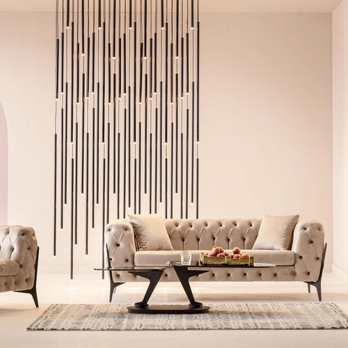 Kare Design Sofa Bellissima 2-Zits fluweel beige