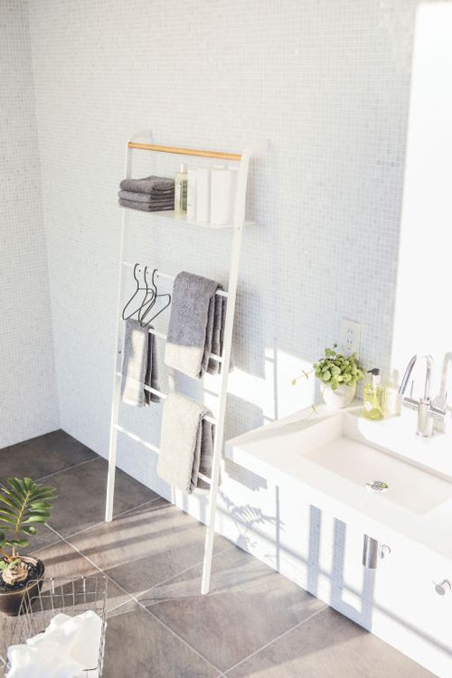 Yamazaki Ladderrek met Plank - Tower - Wit