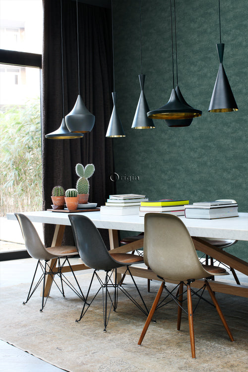 Origin Wallcoverings behang natuursteen met craquelé effect smaragd groen - 53 cm x 10,05 m - 347561 - vtwonen shop