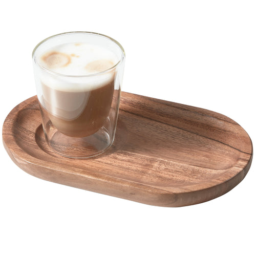 WOOOD serveer plateau Josje - Acacia Hout - Naturel - Set van 8 - vtwonen shop