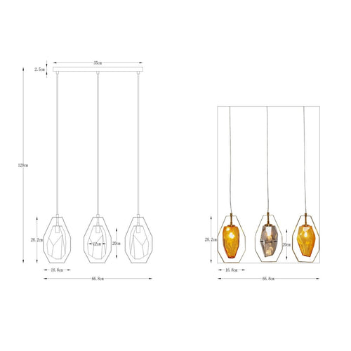 Kare Design Hanglamp Diamond Fever 67cm zwart - vtwonen shop