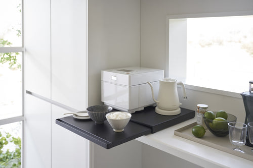 Yamazaki Uitschuifbare Keukenplateau - Tower - Zwart - vtwonen shop