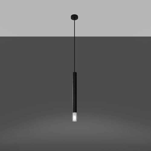 Sollux Lighting Hanglamp WEZYR 1 zwart - 8x8x120cm