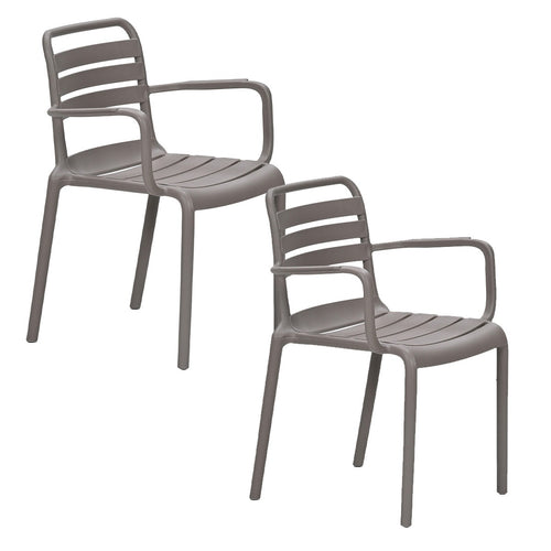 Garden Impressions tuinstoel Moos taupe - 2 stuks