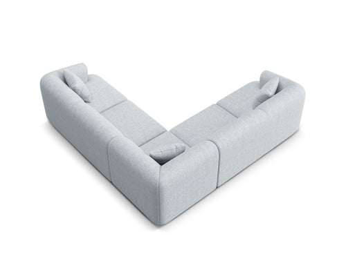 Cosmopolitan Design Symmetrische modulaire hoekbank Campi 6-zits, structurele stof lichtgrijs - 255x255x70cm