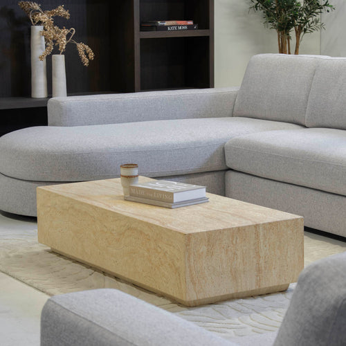 DÉJA Living Salontafel Ribe - Lichtbruin Composiet - 140x60x32cm