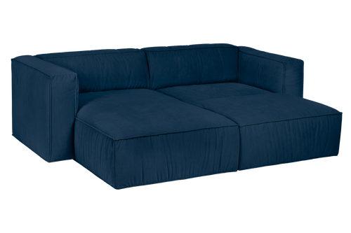 noo.ma Lobi 3-zits hoekslaapbank - Storm Blue Corduroy, hoek rechts