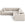 Cosmopolitan Design Hoekbank Nolio 5-zits, flueel lichtgrijs - 252x252x72cm