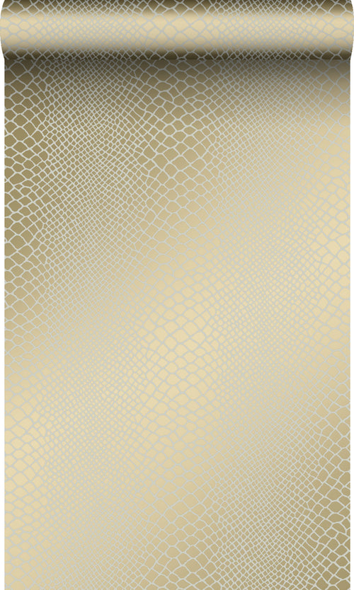 Origin Wallcoverings behang slangenprint glanzend brons - 53 cm x 10,05 m - 347341 - vtwonen shop