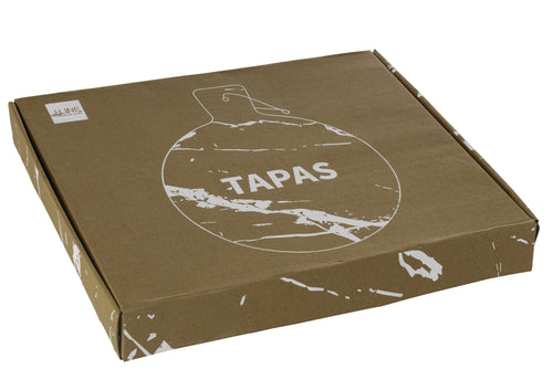 J-Line snijplank Rond Tapas Marmer - steen - wit - vtwonen shop