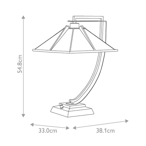 1-flammige Tischlampe Western Bronze
