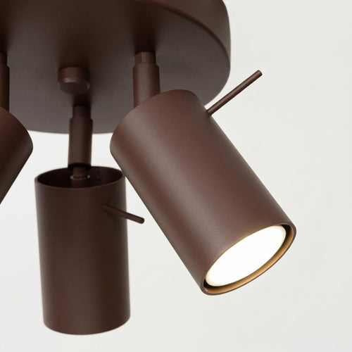 Sollux Lighting Plafondlamp RING 3P bruin - 25,7x25,7x14,5cm