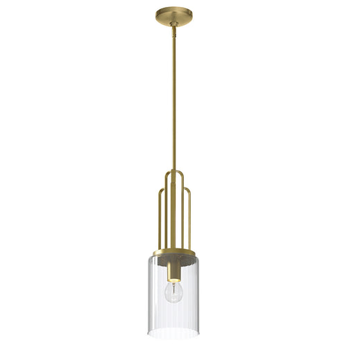 Elstead Kichler Kimrose Koepel Hangende Plafondlamp Geborsteld Natuurlijk Messing