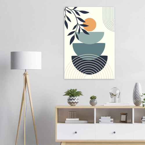 Artfulprints Poster met Lijst Boho – Sunrise layers   - 50x70 cm - Meerkleurig