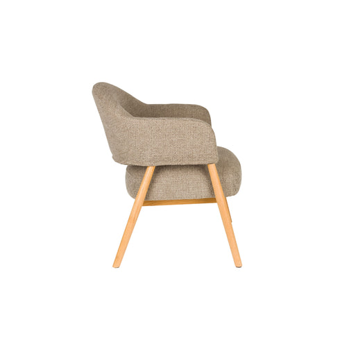 Housecraft Living Indy Fauteuil met armleuning Donker bruin/ donker Beige - vtwonen shop