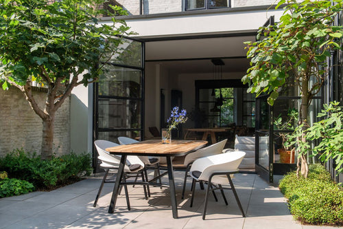 Hartman Tuinstoel Tubb - Wit - Zithoogte 46cm - Set Van 2 - vtwonen shop