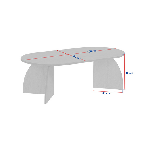 Calicosy - SELENE Salontafel - Licht hout - 120x60x40 cm