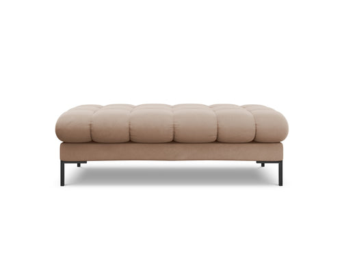 Cosmopolitan Design Bank Bali 2-zits, flueel, beige - 62x133x40cm