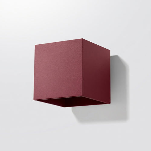 Sollux Lighting Wandlamp QUAD 1 bordeaux - 10x12x10cm