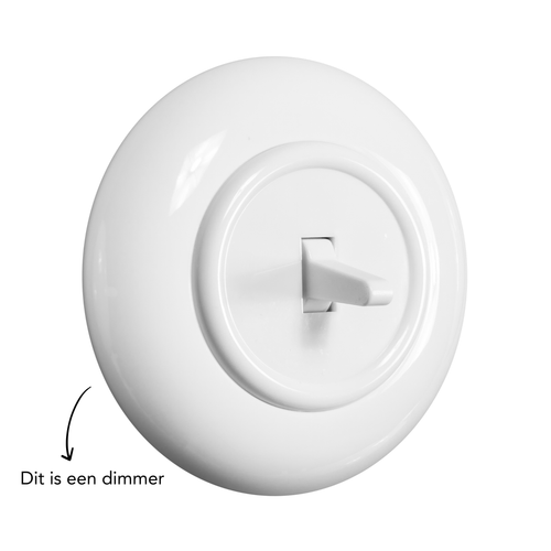 De Oude Schakelaar dimmer - wit - rond - vtwonen shop