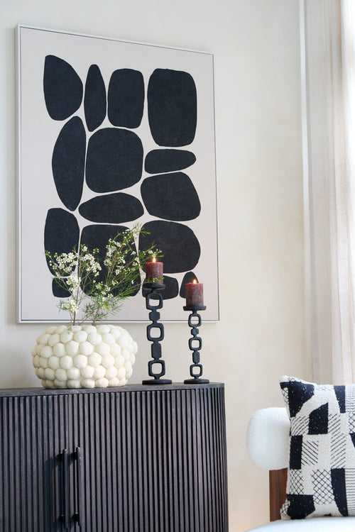 Light & Living vaas SEA URCHIN - Ø40x23.5cm - wit - vtwonen shop