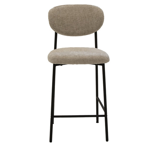 Giga Meubel Barkruk Vajen - Stof/Metaal - Beige - Set van 2 - vtwonen shop