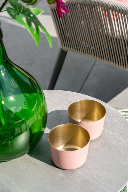 Vento bijzettafel - Ø45xH41 cm - c. black -  Centostone Napoli sand