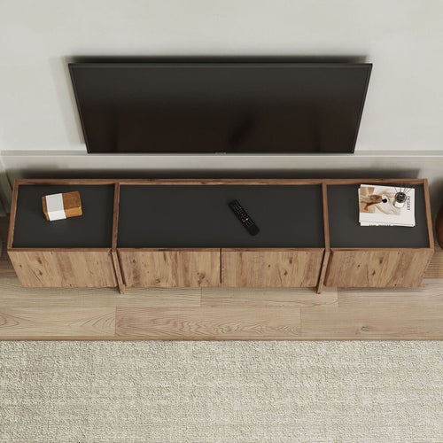 Calicosy - TV-meubel ARVEN - beige 180x90x75 cm