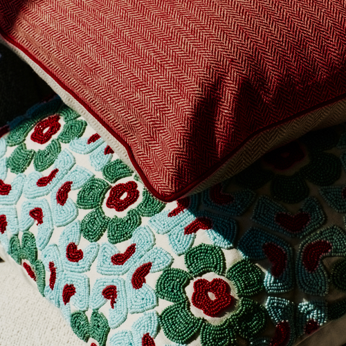 Sia Deco - Cortone kussen - Blauw - Draad - H45 - vtwonen shop