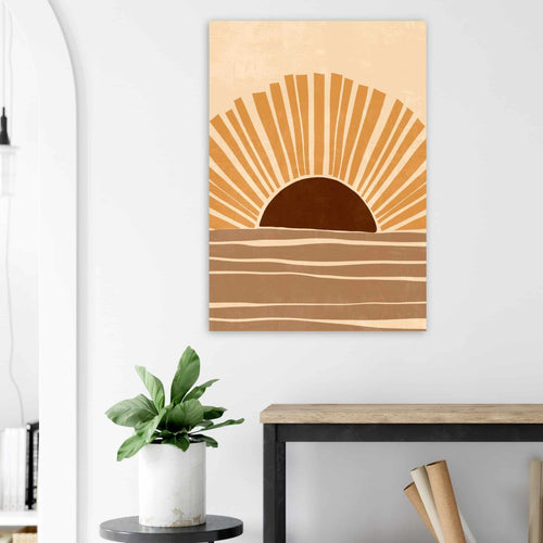 Artfulprints Poster Boho – Rising sun   - 70x100 cm - Oranje