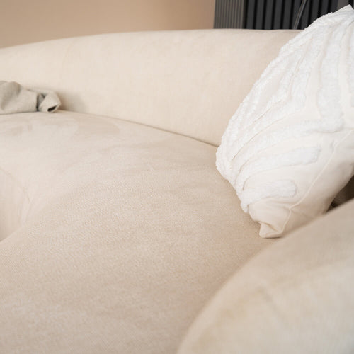 HOME DELUXE - Bank CASARA 258 x 128 x 72 cm - Geweven stof beige - vtwonen shop