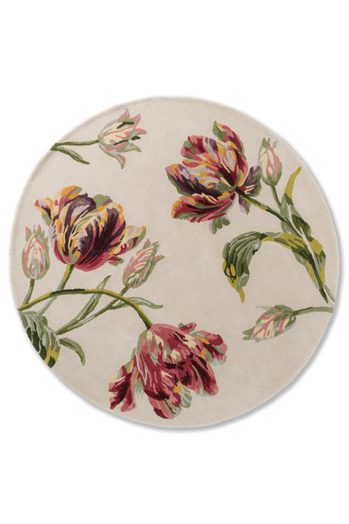 Luxueus en Sfeervol Vloerkleed van Laura Ashley | Gosford Cranberry Rond 150 rond - vtwonen shop
