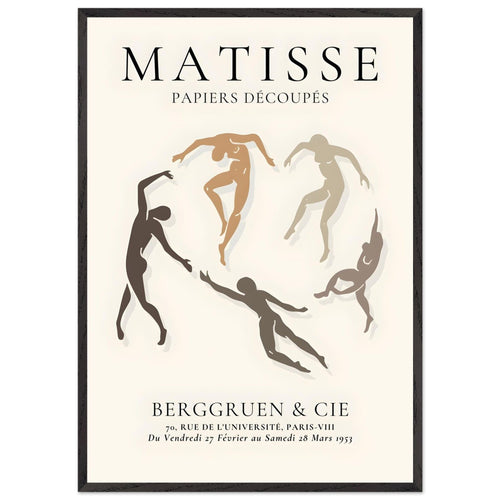 Artfulprints Poster met Lijst Matisse – The human ring II   - 70x100 cm - Meerkleurig