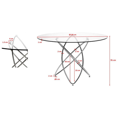 Kare Design Eettafel Molekular Ø120cm zwart