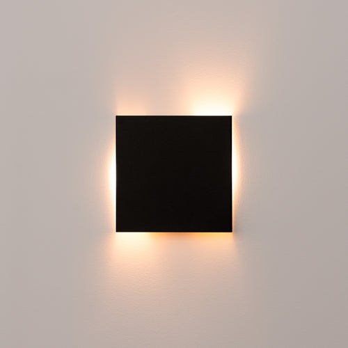 Sollux Lighting Wandlamp VANTA zwart - 15x2,4x15cm