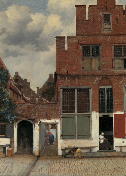 Sanders & Sanders fotobehang Het Straatje van Johannes Vermeer bruin - 200 x 279 cm - 950057