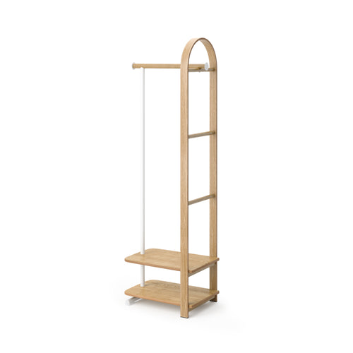 Umbra kapstok Bellwood - 39 x 44 x 168 cm - wit/naturel